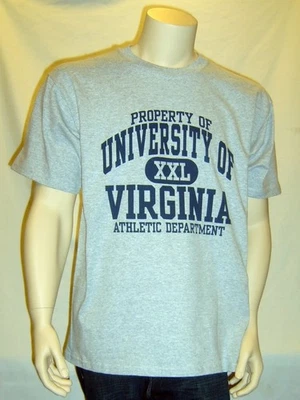University of Virginia CAVALIERS T Shirt LARGE Heather Gray Short Sleeve NCAA   - Image 1 of 2