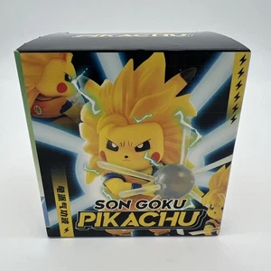 Son Goku Pikachu Figurine DBZ Super Saiyan Collection SSJ3 Pokémon & Dragon Ball - Picture 1 of 5