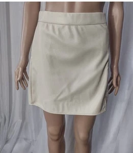 Girls Clothing XL 14-16 Cream Faux Leather Skirt Wonder Nation - Picture 1 of 8