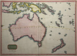 Australien / Asien - Australasia - John Pinkerton 1818 - Originaler Kupferstich - Picture 1 of 3