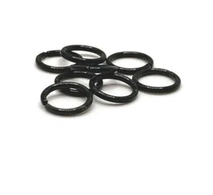 100, 500 o 1,000 PC a granel de 8 mm de color negro anillos de salto abiertos - Vendedor de EE. UU. - BK874 - Imagen 1 de 2