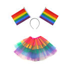Rainbow Flag Headband Tutu Set LGBTQ Pride Fancy Dress Costume Party Accessory