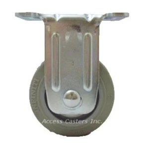 4P21INR 4" Rigid Plate Caster, TPR Wheel, 240 lb Capacity, Ball Bearings - Picture 1 of 1