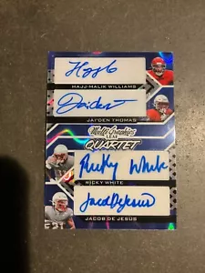 2024 Leaf Eclectic FB Williams/Thomas/White/De Jesus Auto’s #4/8 UNLV Rebels - Picture 1 of 6