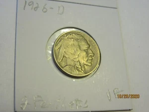 1926-D 2 Feathers Buffalo Nickel  FS-05-1926-D-401 - Picture 1 of 8