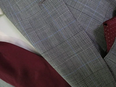 VTG Brooks Brothers makers EST 1818 Prince of Wales check window pane suit 44 L - Image 1 of 4