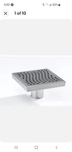 OATEY Designline 4 Zoll x 4 zoll Eckiger Duschablauf aus Edelstahl mit Welle - Bild 1 von 6