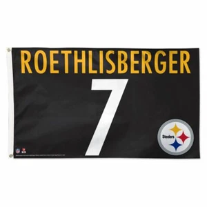 BEN ROETHLISBERGER #7 PITTSBURGH STEELERS 3'X5' DELUXE FLAG NEW WINCRAFT 👀 - Picture 1 of 1