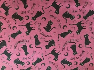 Hocus Pocus Fabric by Camelot Fabrics Purple Black~Binx is my Spirit Animal~BTY - Picture 1 of 1