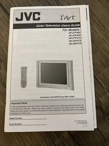 Jvc I’Art AV-36F475 32F475 27F475 32F485 Tv Owners Manual Operating Instructions - Picture 1 of 3