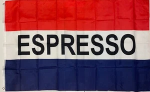 ESPRESSO KAFFEESCHILD Neu 3x5 Fuß FLAGGE Top Qualität Verblassen widerstandsfähig US-Verkäufer - Bild 1 von 4