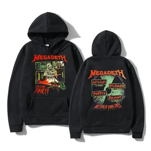 2024 Winter Oversized Essential Men Megadeths 'Hi-Con Vic' (Black) Hoodies Women - Picture 1 of 17