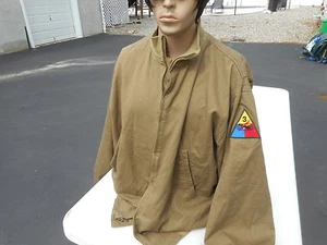 WW2 US Army Reproduction Fleece lined Jacket Size 50 3Rd Armor Div - Picture 1 of 12