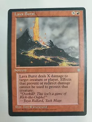 MTG Magic The Gathering Card Lava Burst Sorcery Red Ice Age 1995 - Image 1 of 2