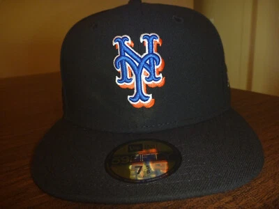 NEW YORK METS NEW ERA 59FIFTY 2022 ON FIELD ALTERNATE 2 BLACK FITTED HAT 7 5/8 - Image 1 of 4