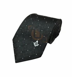 Superior Quality Masonic Tie with Square Compass & G Mason tie Black - Picture 1 of 3