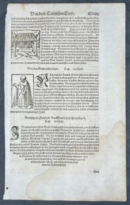 1574 Sebastian Munster Antique Print Bee Hives & Livonian Sword Brothers Prussia - Picture 1 of 2