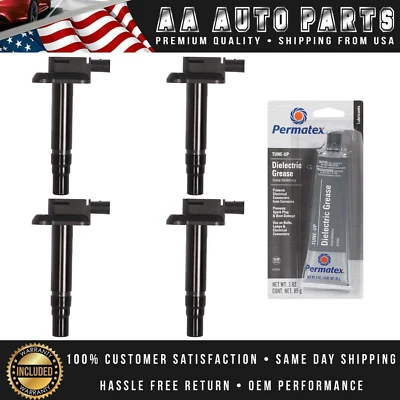 Juego de 4 bobinas de encendido + grasa de afinación para Audi S6 y Volkswagen Sharan UF274 Foto 1 de 4