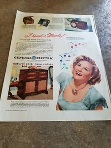 Radios eléctricas con anuncios impresos vintage de 1947. Margaret Whitting - Imagen 1 de 1