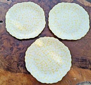 Anthropologie Attingham Collection Yellow Salad Plates Set Of 3 - Picture 1 of 9