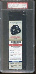 2007 Yankees v Twins Ticket 7/2 Roger Clemens 350th Win PSA #14041123