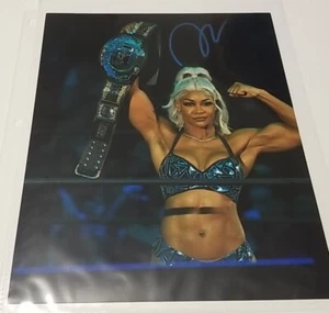 Jade Cargill Signed 8x10 Photo Coa Wwe Aew Tbs Championship - Picture 1 of 6