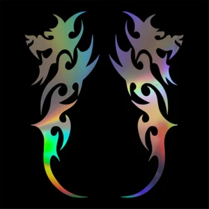2pcs Tribal Dragon Decal Car Truck Window Bumper Window Wall Decor Art Sticker - Picture 1 of 13