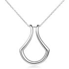 Steel Attractive Jewelry Choker Thin Chain Ring Holder U-shaped Necklace