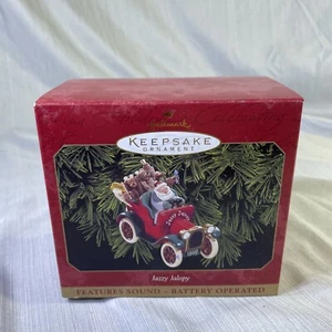 1999 HALLMARK ORNAMENT - SANTA'S JAZZY JALOPY - BATTERY OPERATED - Picture 1 of 2