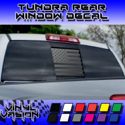 Rear Sliding Power Window American Flag Decal For Toyota Tundra 2007-2022 Foto 1 de 3