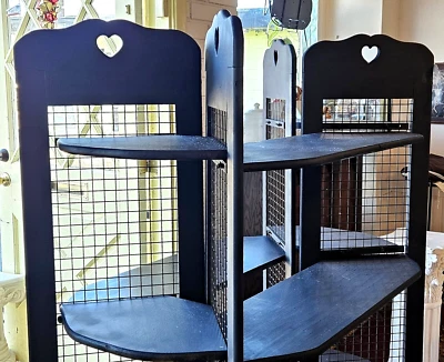 Unidad de estantería portátil de madera maciza ajustable de 60" de alto de colección para casa de campo Foto 1 de 4