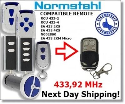 Normstahl T433-4 Kompatibel Handsender, 4-Kanal Ersatz, 433.92Mhz Rolling Code - Bild 1 von 4