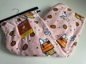 "Manta suave cacahuetes tiro Snoopy Woodstock calabaza Halloween rosa 50X70"" NUEVO - Imagen 1 de 16