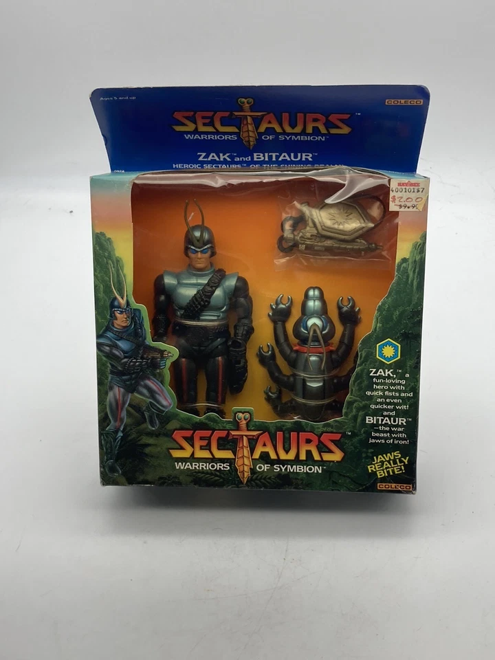 Figura de colección Coleco Sectaurs Warriors of Symbion Zak & Bitaur 1984 nueva Foto 1 de 4