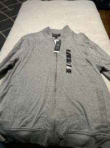 Banana Republic graue Jacke mit durchgehendem Reißverschluss Large neu Luxe Touch 40 $ sparen - Bild 1 von 11