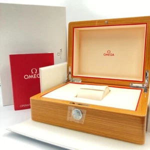 Omega Echt Holz Uhrenbox mit Reise Red Cube Box Neuestes Modell Neu - Bild 1 von 10