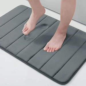 Memory Foam Bath Mat Rug 24" X 16" Ultra Soft And Nonslip Bathroom Rugs Water Ab - Picture 1 of 9