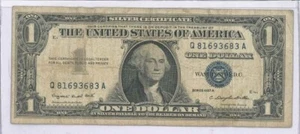 US $1.00 Note 1957-A Silver Certificate Est VG Cond with Motto Blue Serial - Picture 1 of 2