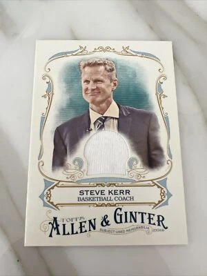 2016 Allen & Ginter - STEVE KERR - Golden State Warriors - Relic - Image 1 of 2