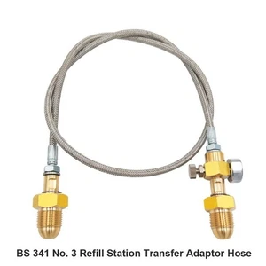 Connecting Hose G 5/8\" For G 5/8\" RH INT Argon Cylinder 90 Cm 2000 Psi - Afbeelding 1 van 12