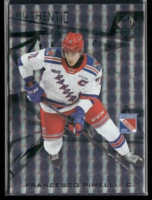 2021-22 SP Game Used CHL Francesco Pinelli Foilboard Silver /249 #38 Kitchener - Image 1 of 2