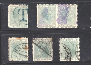 Sellos de ingresos de España Puerto Rico usados - Imagen 1 de 1