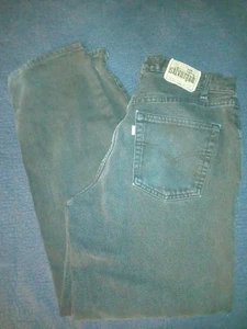 Vintage Levis SilverTab Jeans Men 31x30 Black Relaxed Fit One Belt Loop Broken - Picture 1 of 22
