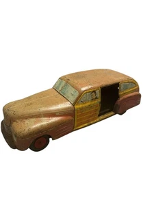 Vtg Large 1940s Pressed Steel Wyandotte Woody Wagon Toytown Estate Car USA  - Picture 1 of 10
