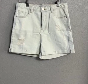 By Egreis Women's Distressed Denim Pockets Comfort Shorts Size M - Picture 1 of 4
