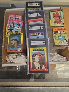 1975 Topps Baseball Karten Set komplett ex + sehr guter Zustand 4 Graded Stars  - Bild 1 von 12