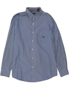 CHAPS Mens Big & Tall Shirt 2XL Blue Striped Cotton VB04 - Picture 1 of 3