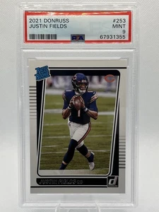 2021 Panini Donruss - [Base] #253 - Rated Rookie - Justin Fields RC [PSA 9 MINT] - Bild 1 von 2