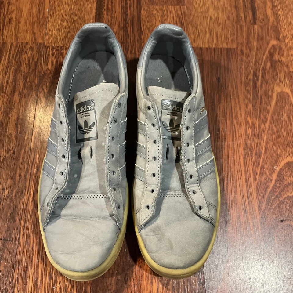 Adidas Campus Tenis Gris Gamuza Zapatos Atléticos con Cordones-Sin Cordones-Mujeres Talla 7 Foto 1 de 4