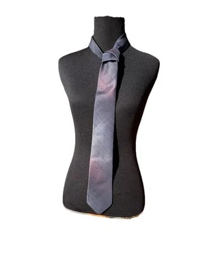 Vintage 60s 70s Polyester Tie Disco Mod Purple Sears Don Loper Shiny Retro - Image 1 of 3